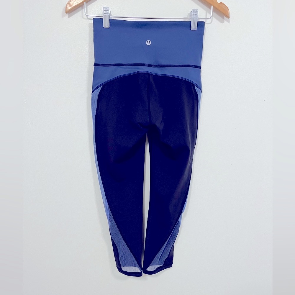 Lululemon Colour Me Ombre Crop *21" Midnight Navy/Gatsby Blue/Visto Blue 4 - Picture 13 of 16